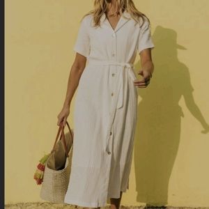 Classic Ivory Midi Dress